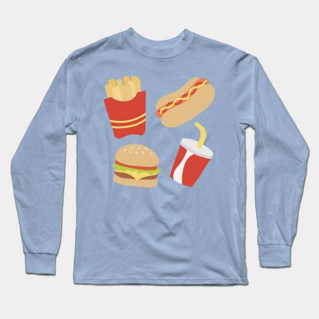 fast food Long Sleeve T-Shirt by osnapitzami